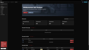 Dashboard von Autaxo